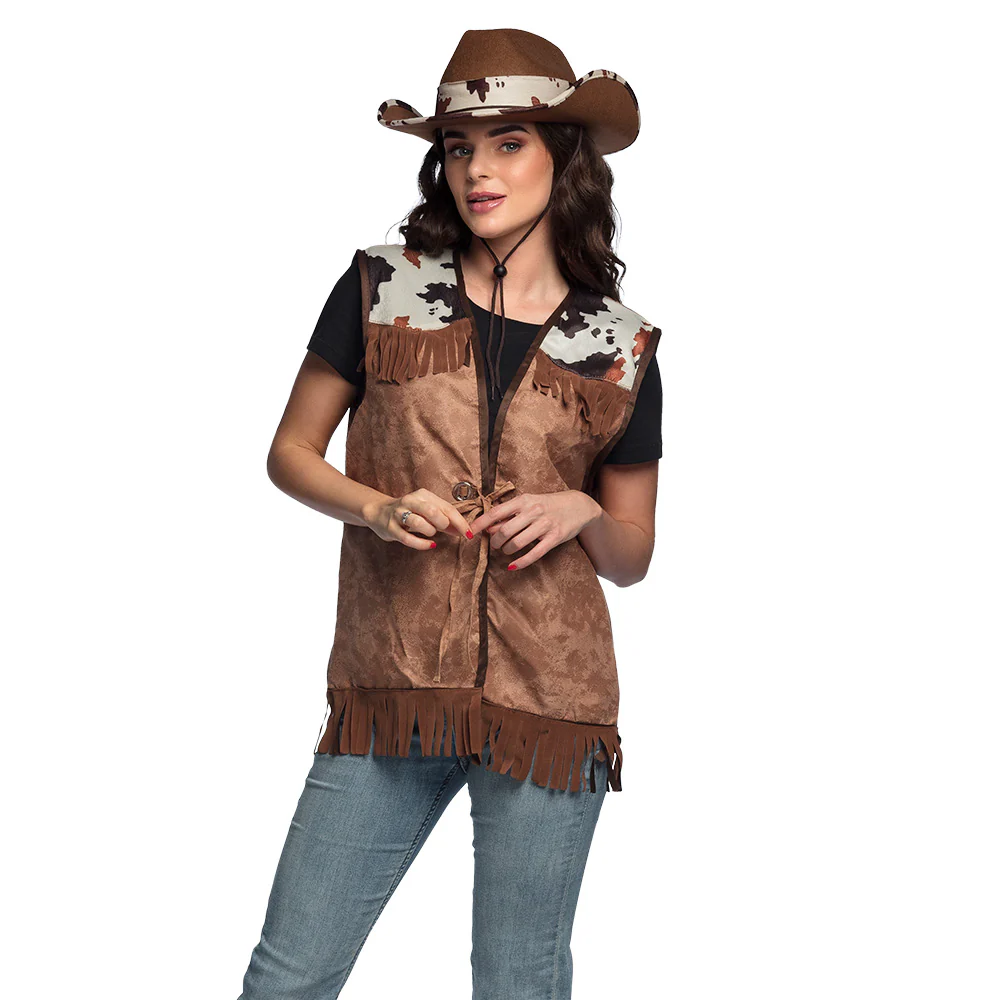 Gilet Western bruin - Image 4