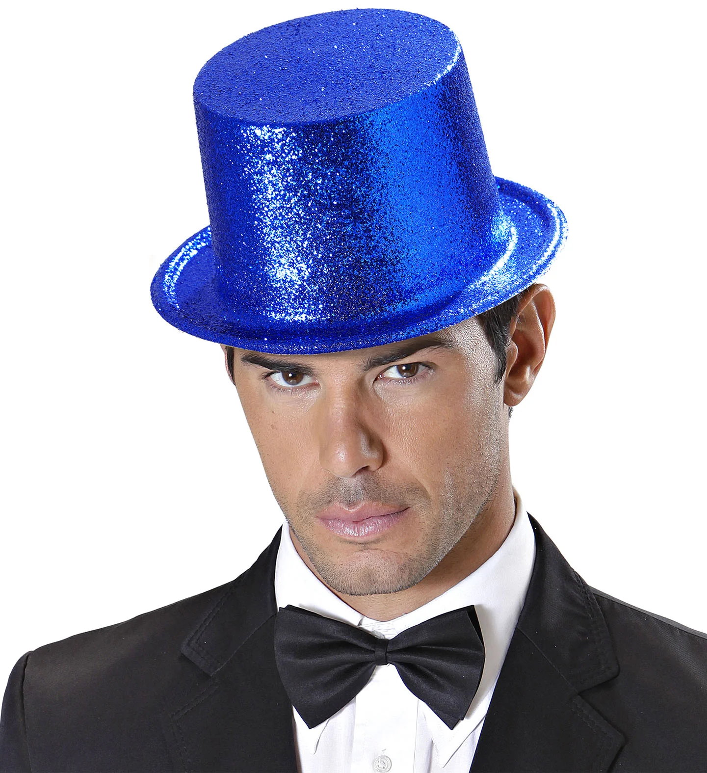 Glitter hoge hoed blauw - Image 2