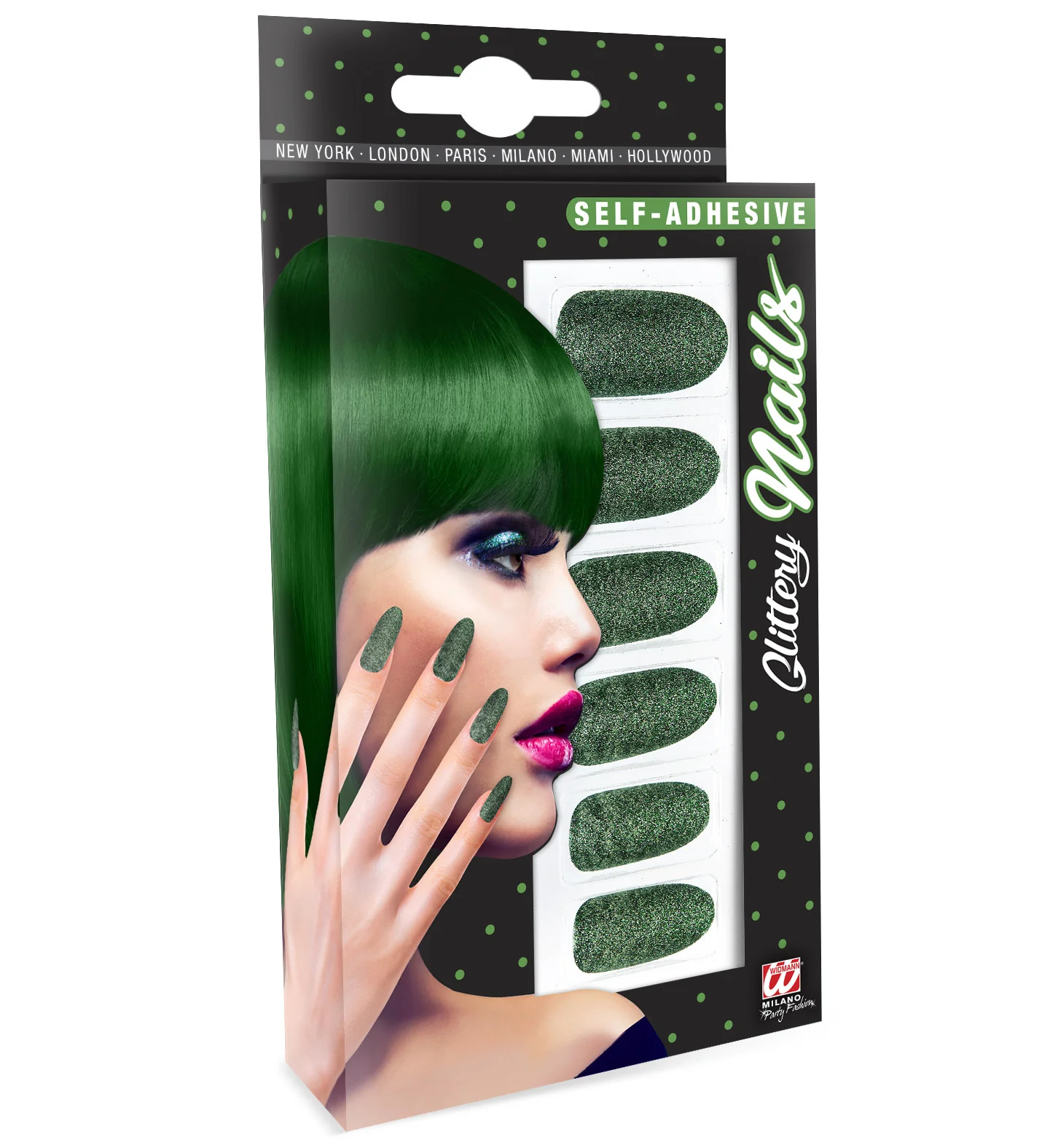 Glitter opplaknagels groen - Image 3