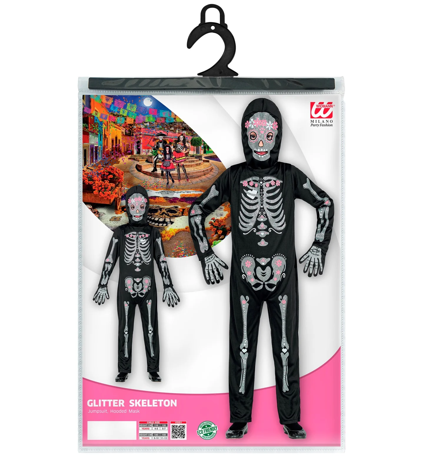 Glitter skelet pak kinderen - Image 4
