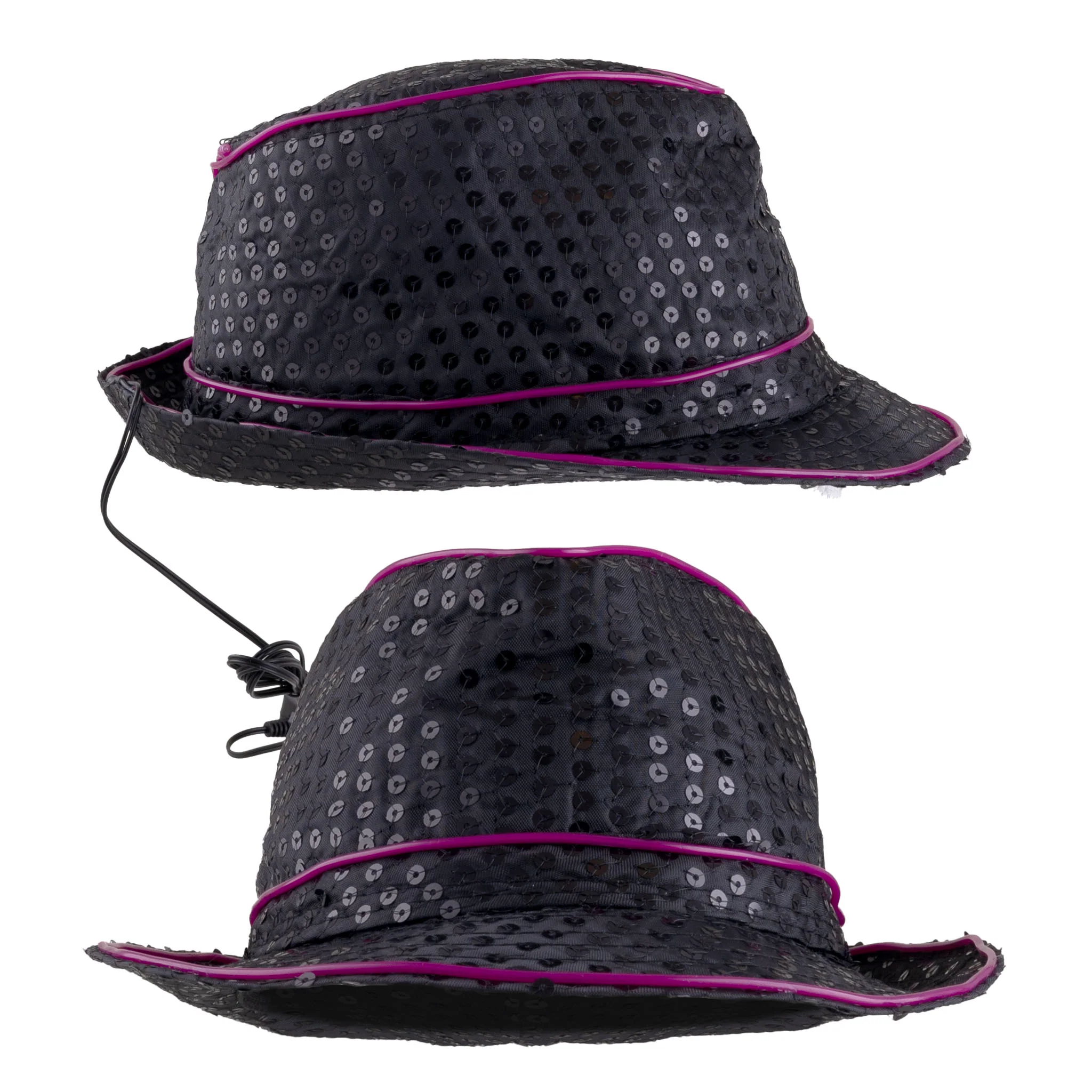 Glitterhoed pailleten met licht paars - Image 3
