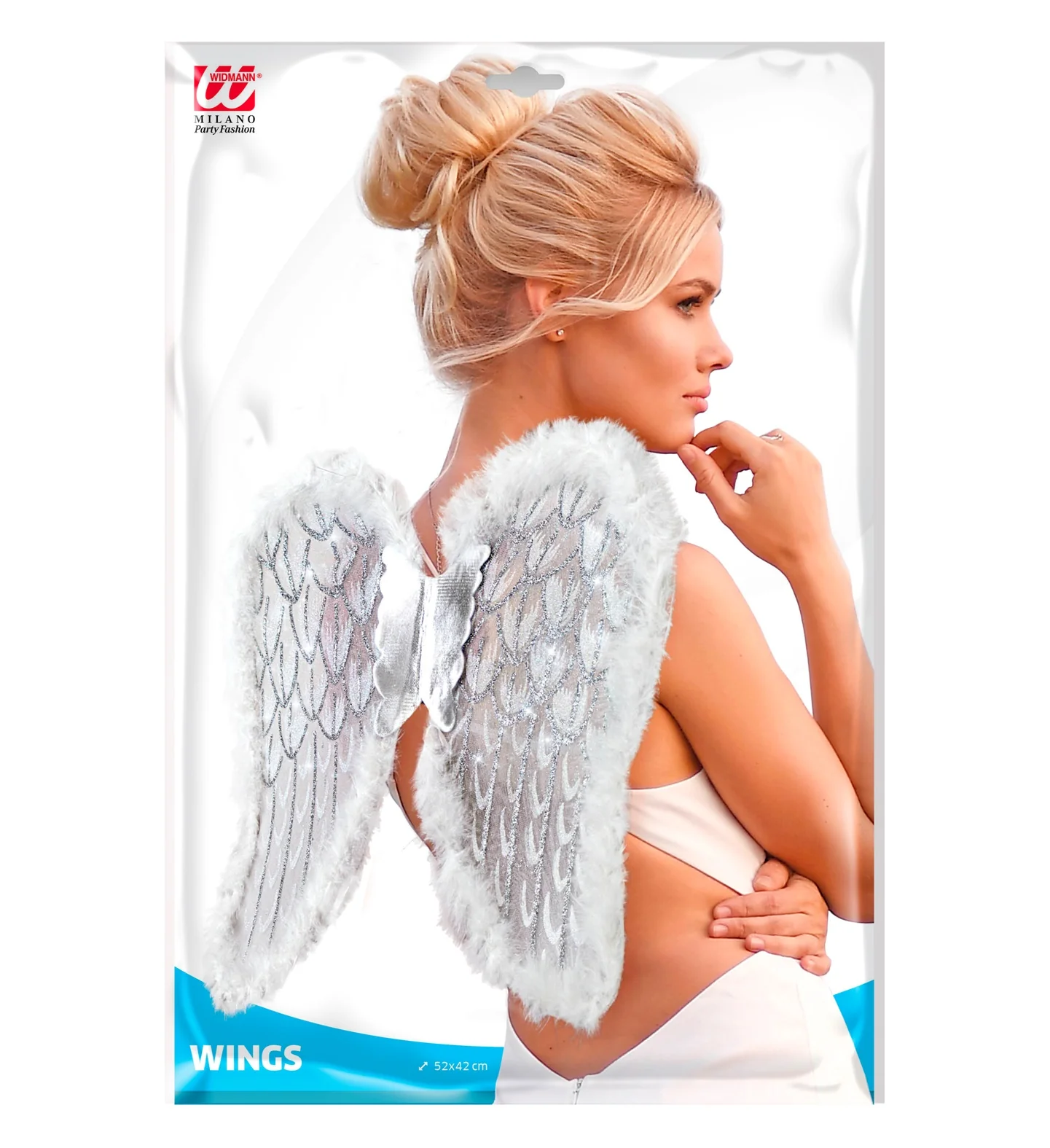 Witte engel vleugels met marabou - Image 5
