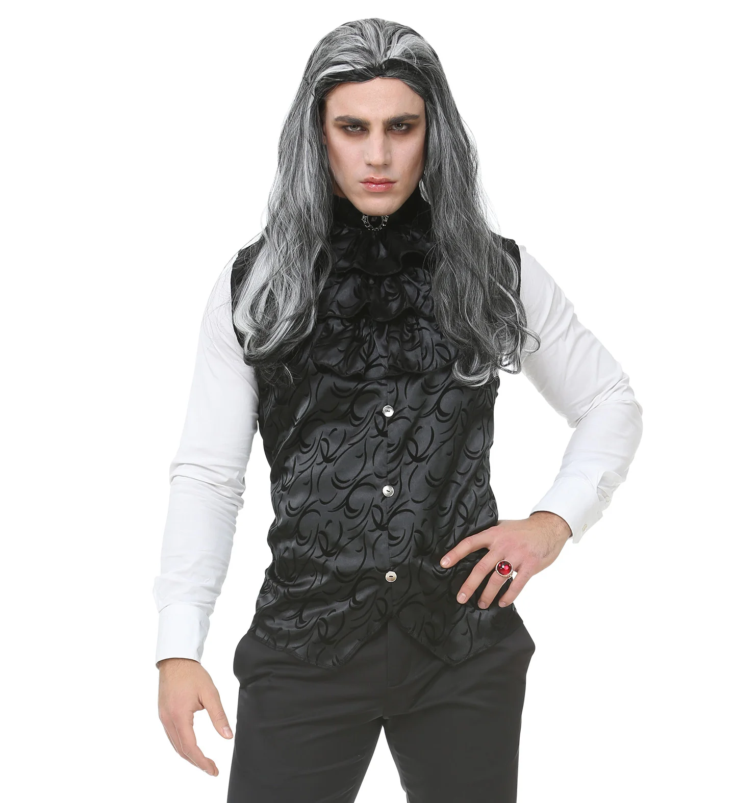 Gotisch vest met jabot heren - Image 4
