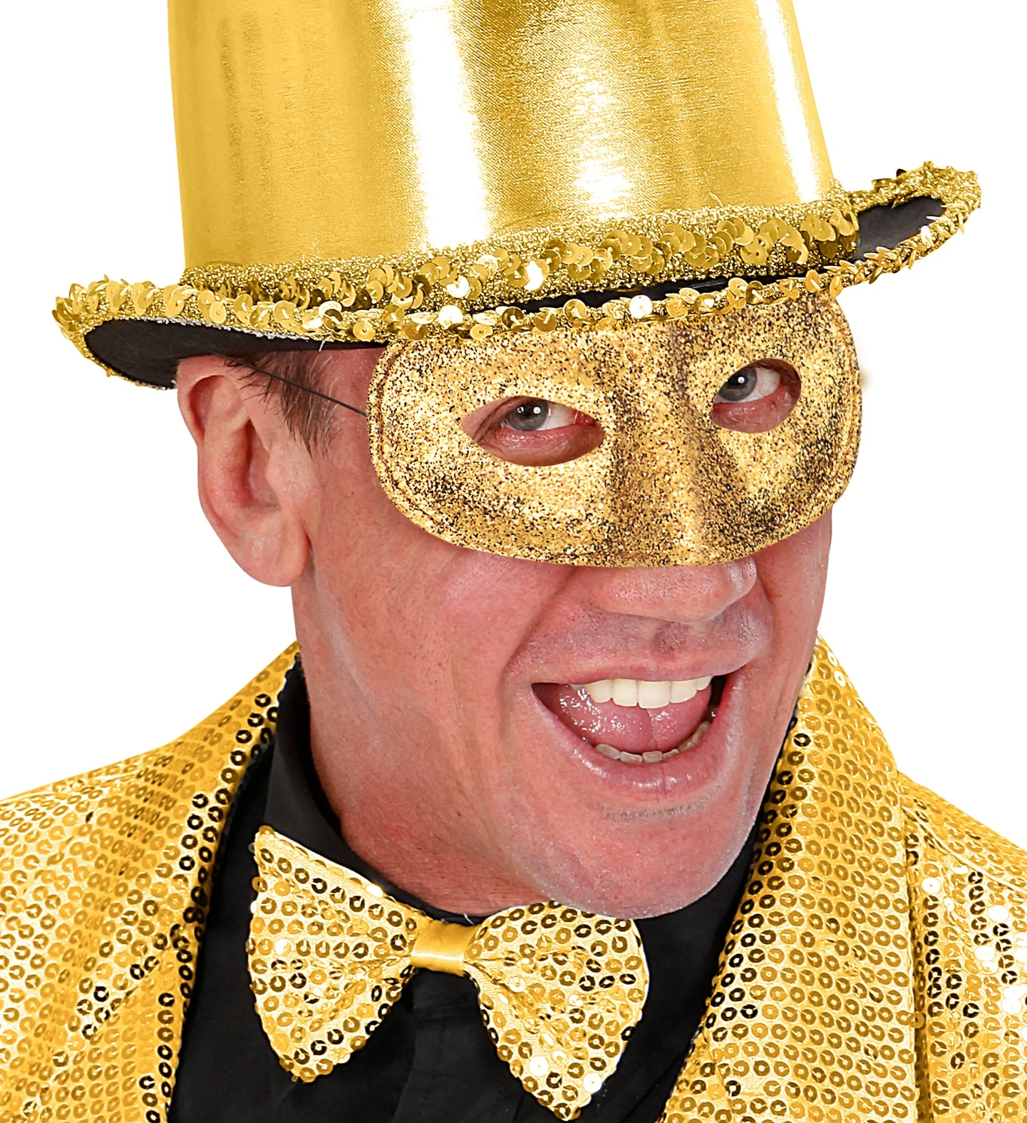 Goud oogmasker glitters - Image 3