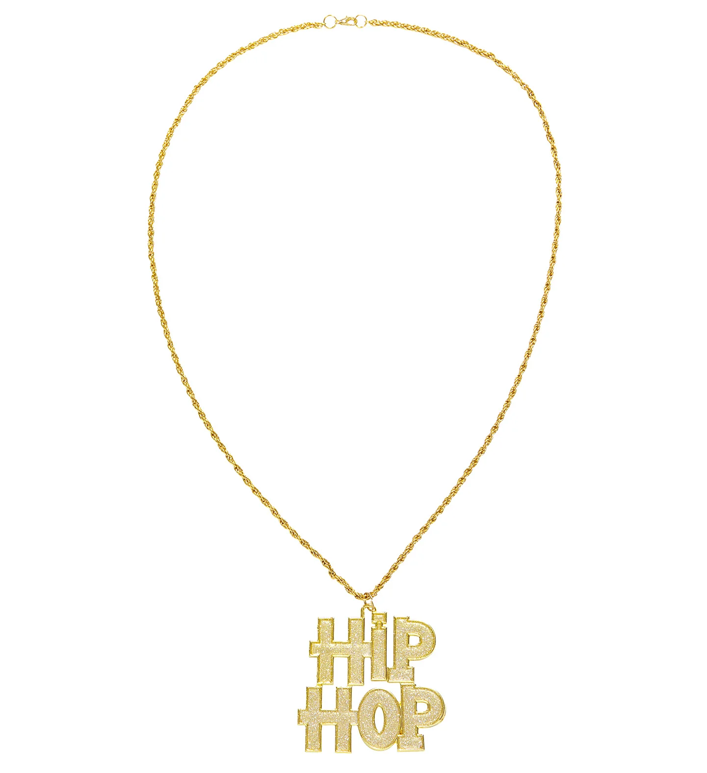 Gouden bling bling hip hop halsketting