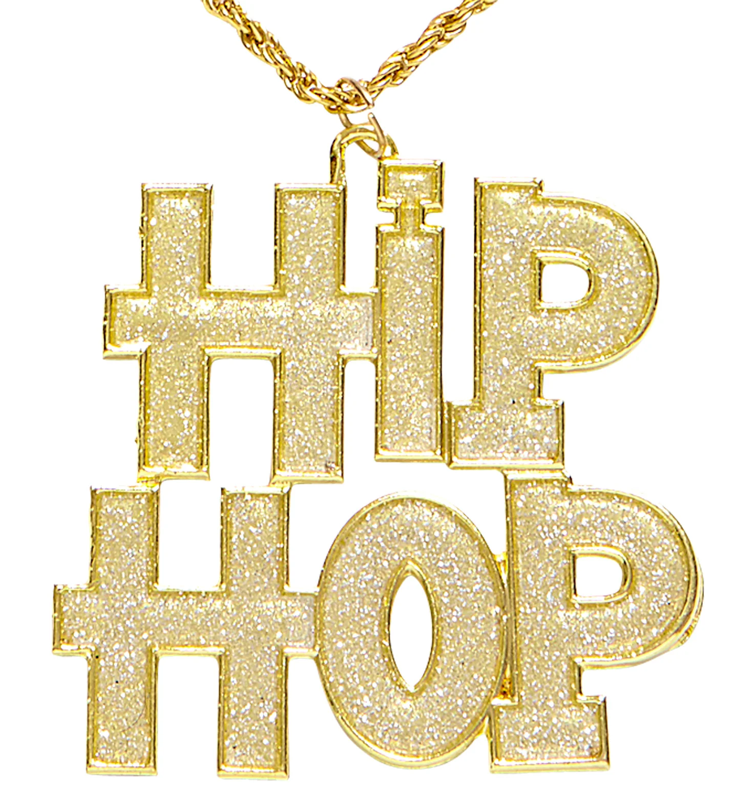 Gouden bling bling hip hop halsketting - Image 2