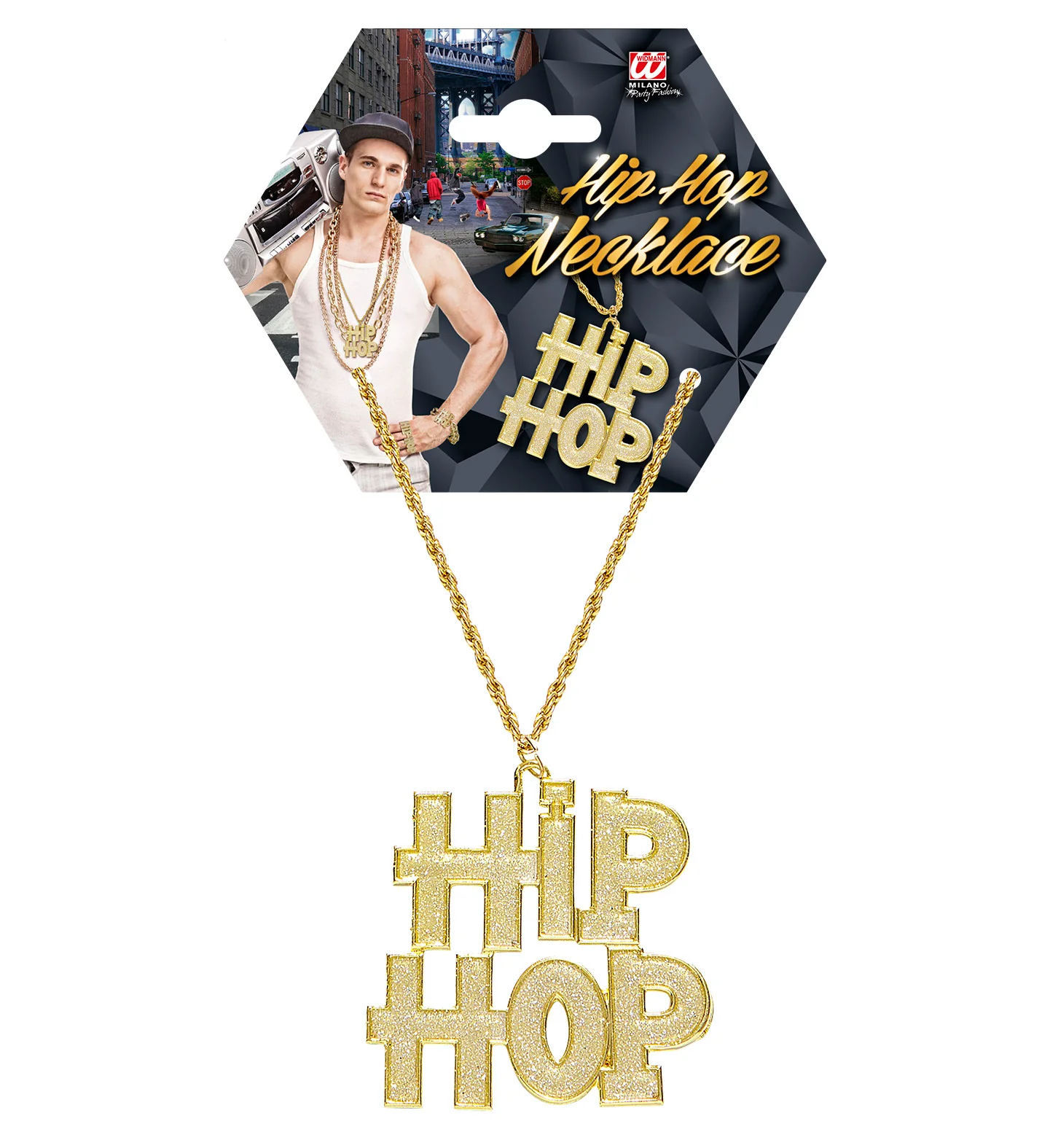 Gouden bling bling hip hop halsketting - Image 5