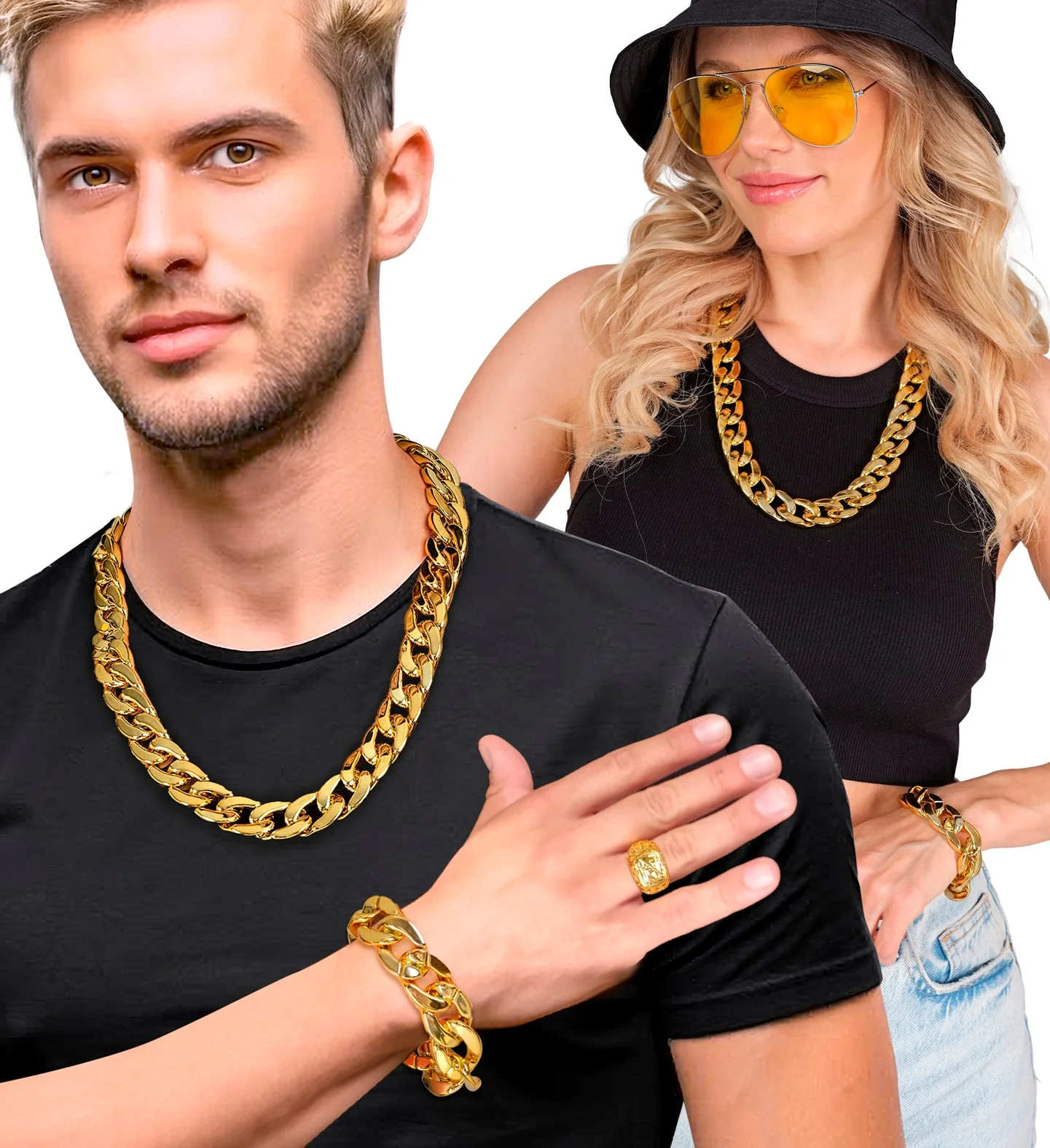 Gouden armband nep Hip Hop gangster - Image 3