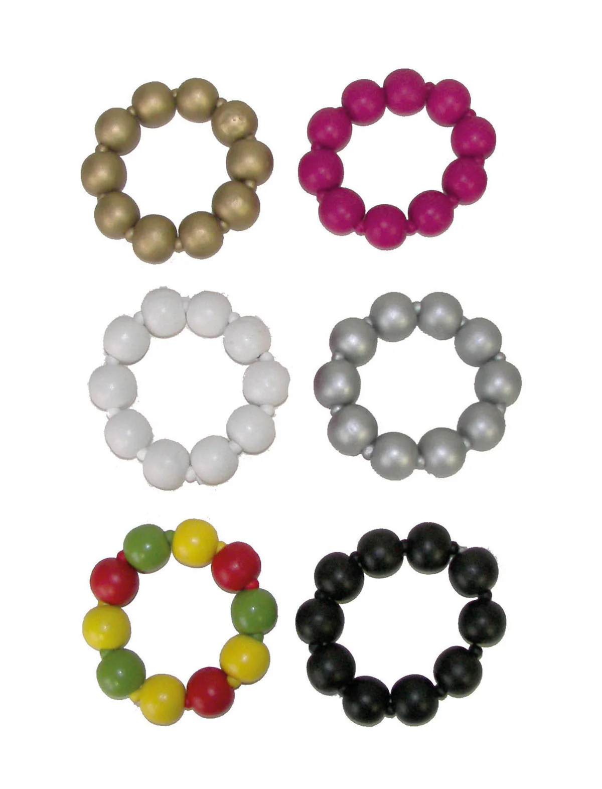Gouden disco armband met kralen