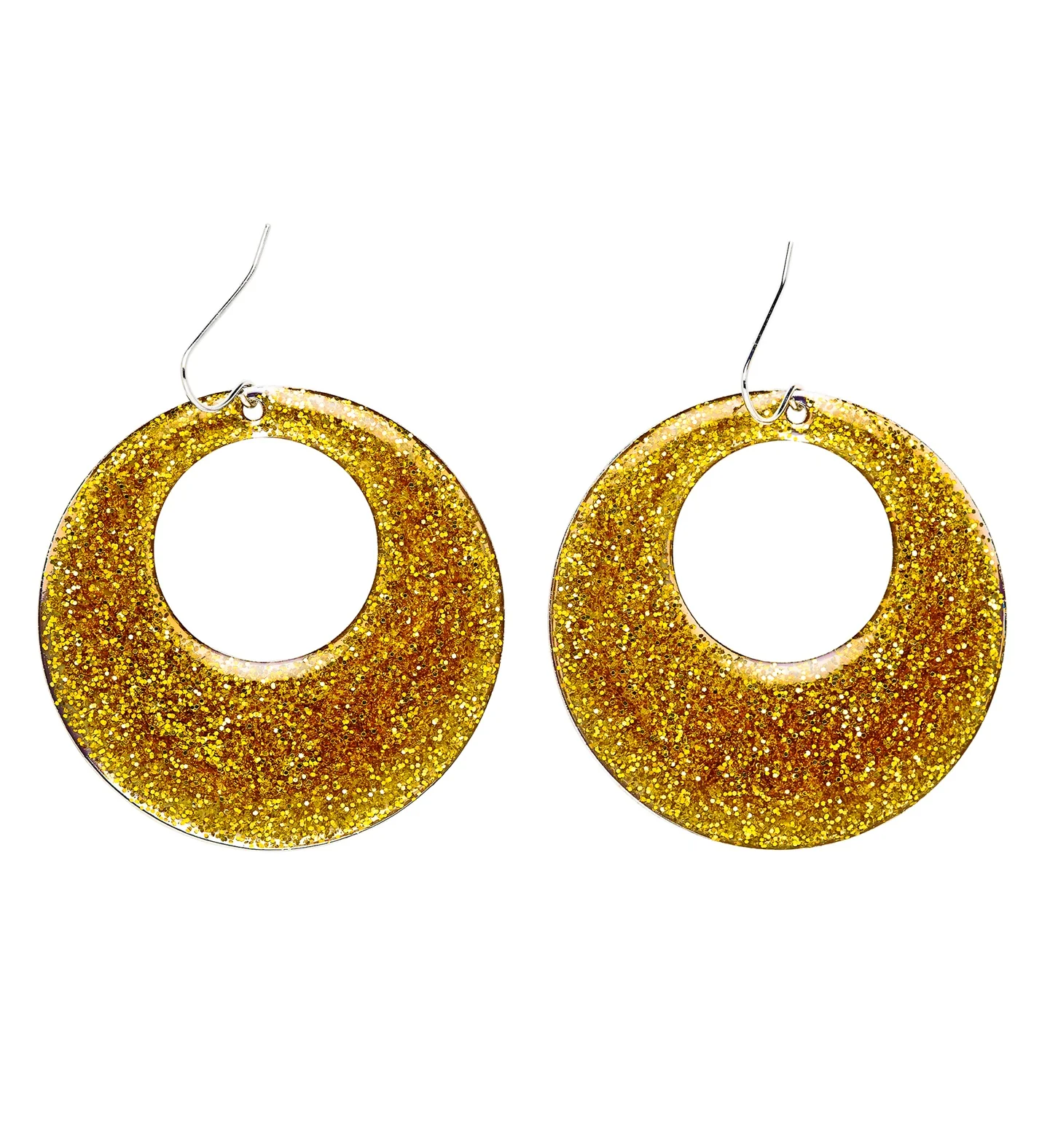 Gouden glitter oorbellen - Image 5
