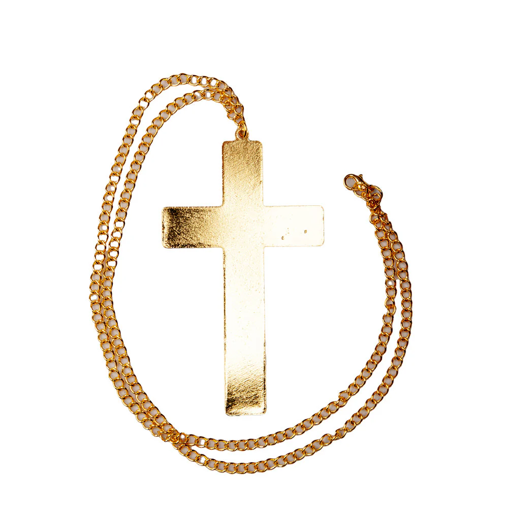 Gouden nonnen/priester kruis - Image 3