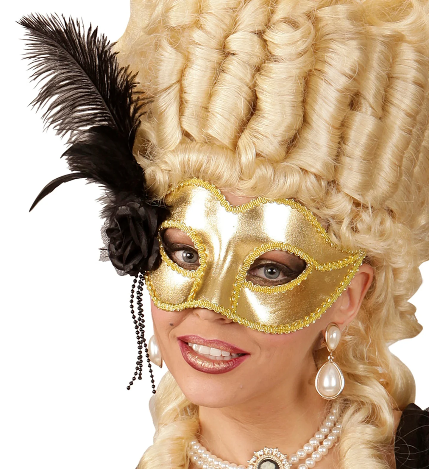 Gouden Venetiaans oogmasker voor carnaval en party - Image 2