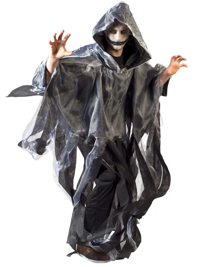 Grijze Zombie cape voor Halloween