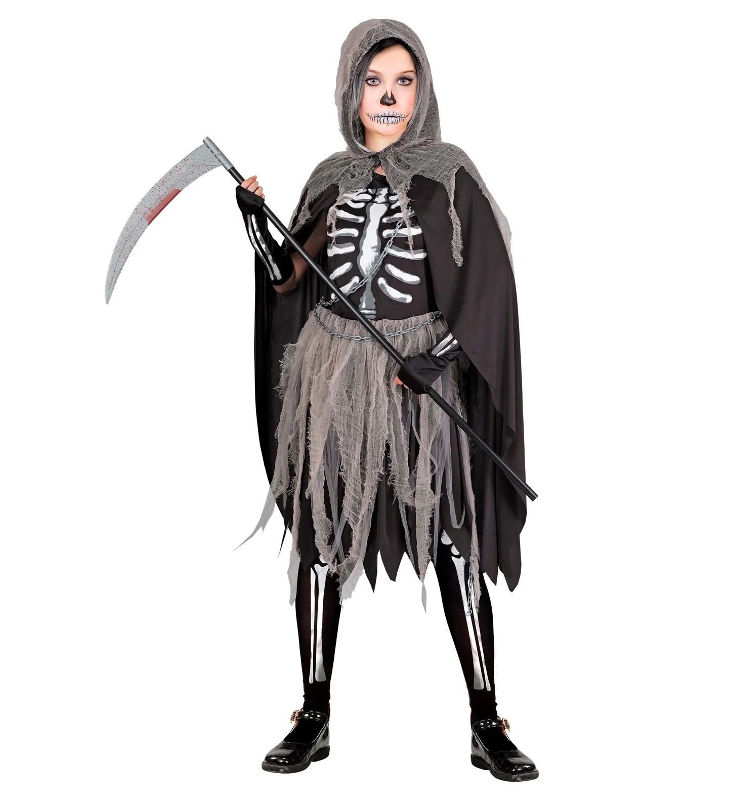 Grimreaper kostuum voor kinderen Skelety