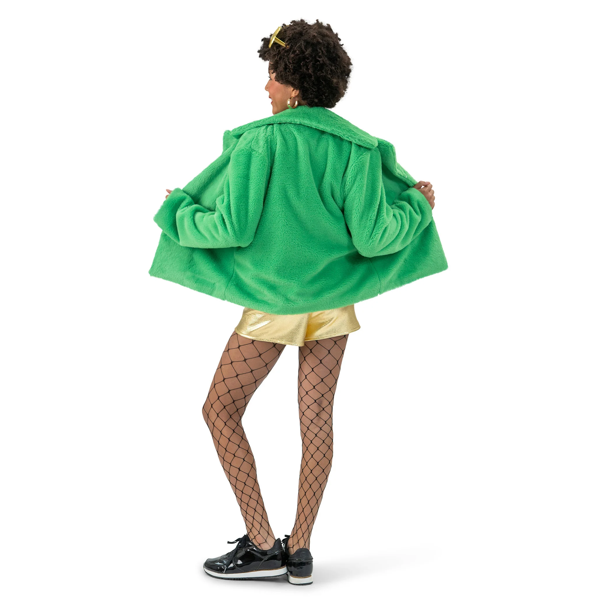 Groene bontjas fluffy - Image 4