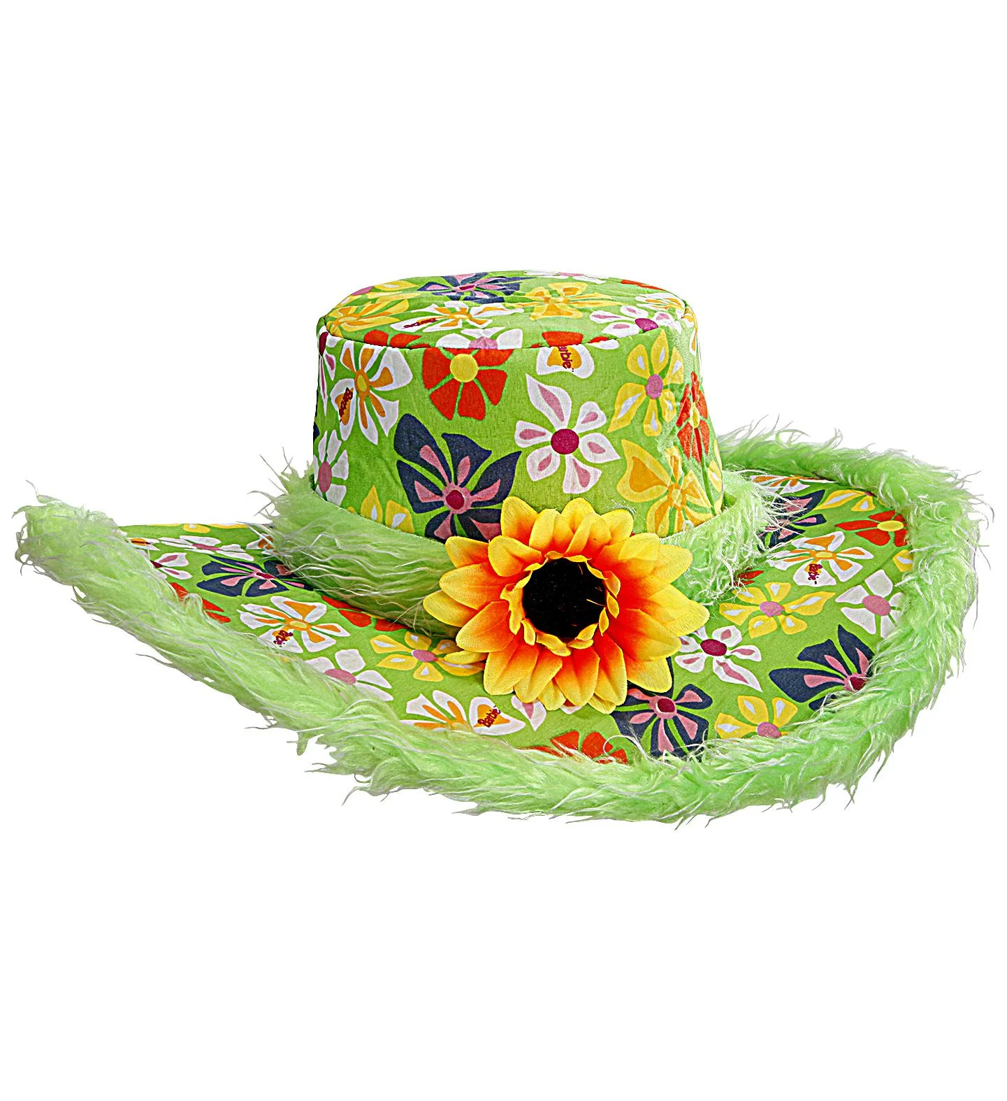 Groene hoed Ibiza met zonnebloem