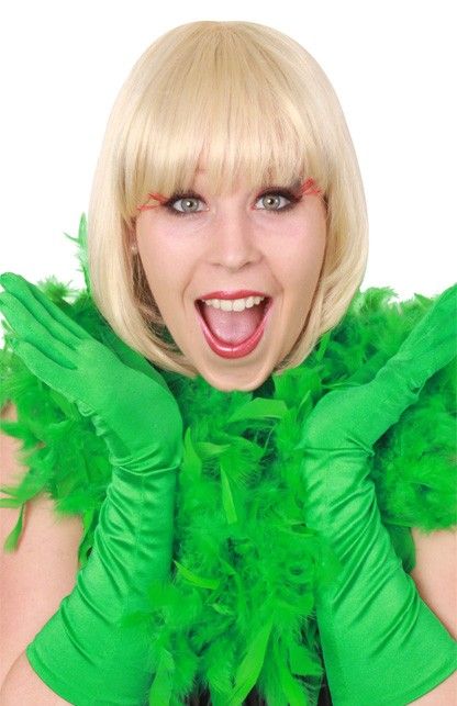 Groene veren boa populair