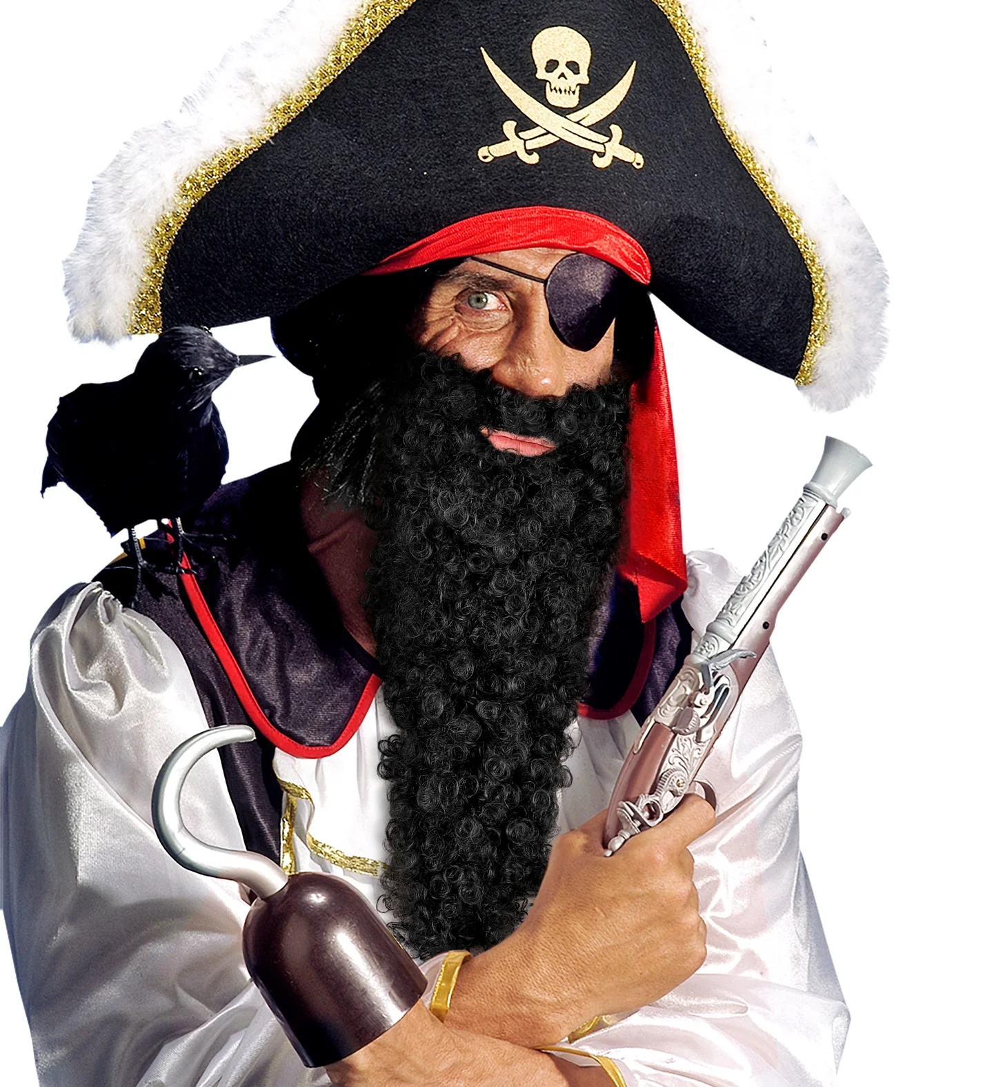 grote baard met snor zwart - Image 3