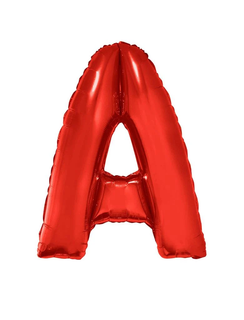 Grote folie ballon letter A Rood