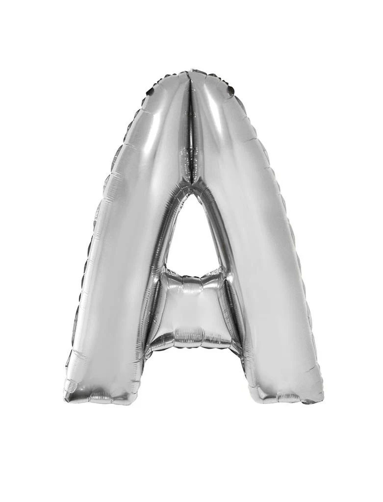Grote folie ballon letter A Zilver