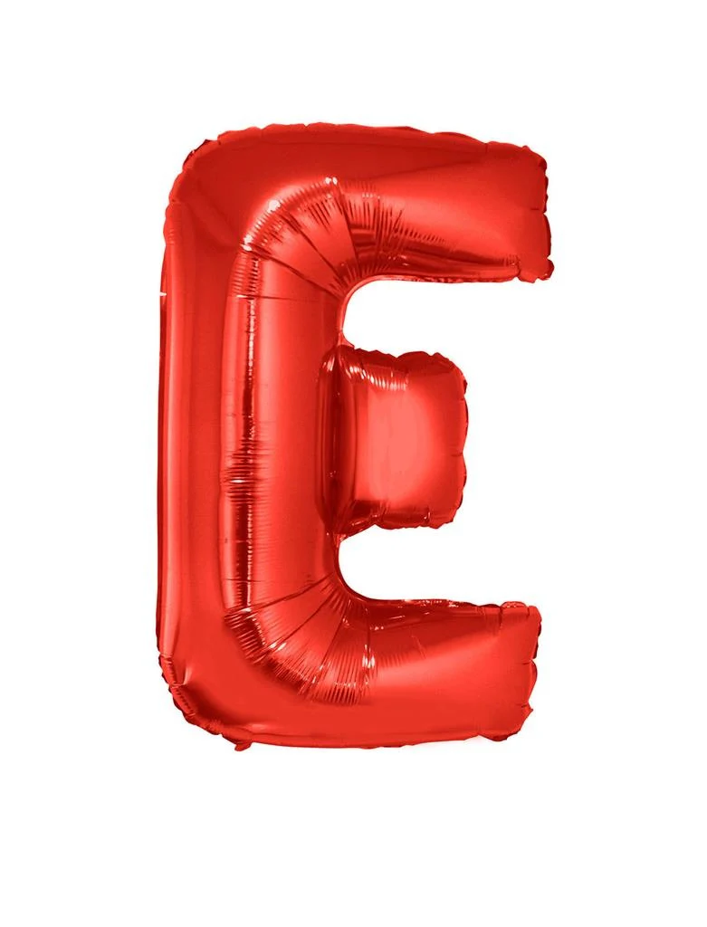 Grote folie ballon letter E Rood