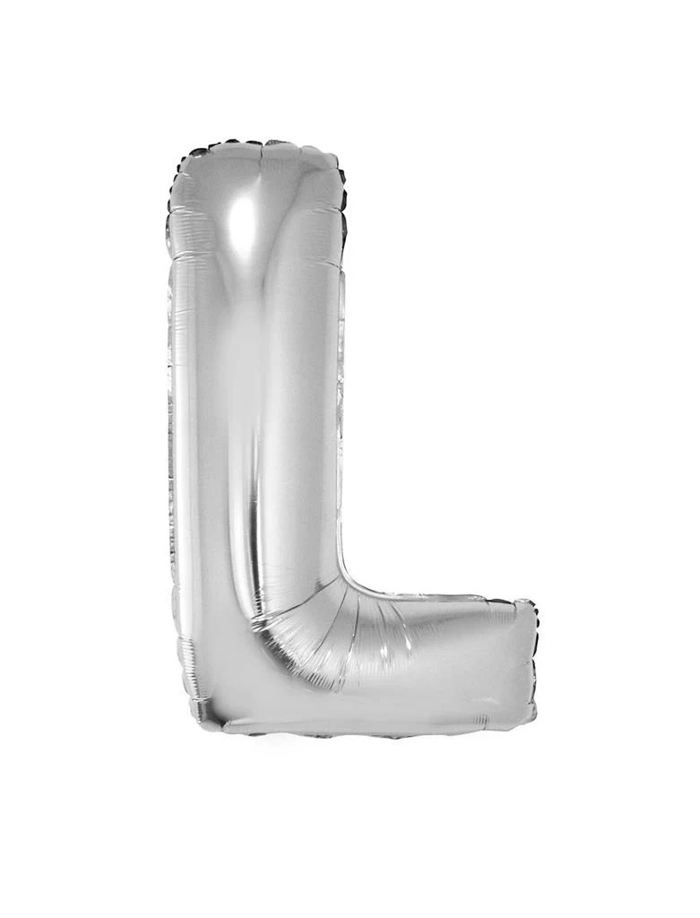 Grote folie ballon letter L Zilver