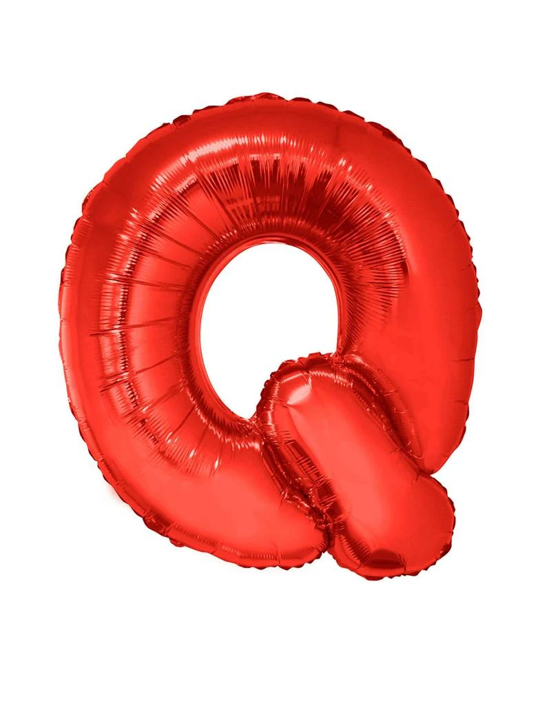 Grote folie ballon letter Q Rood