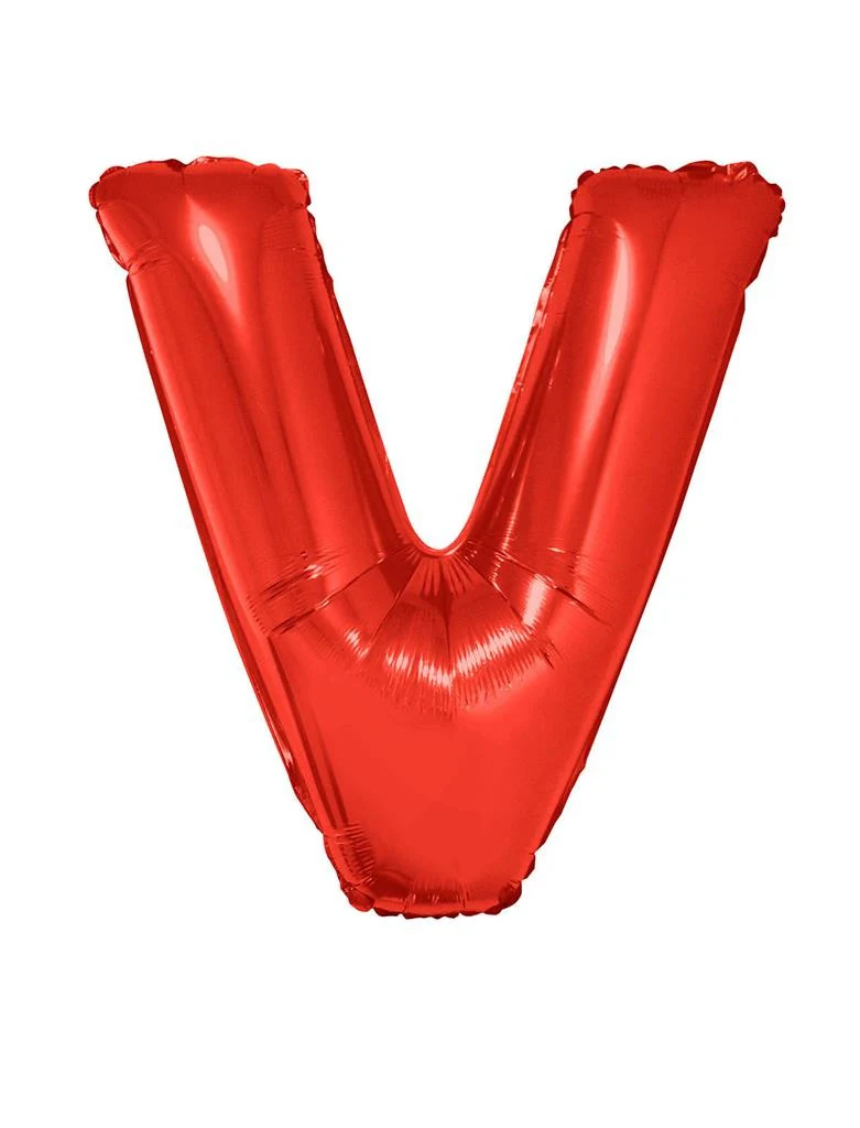 Grote folie ballon letter V Rood