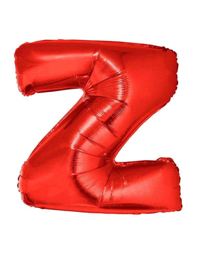 Grote folie ballon letter Z Rood