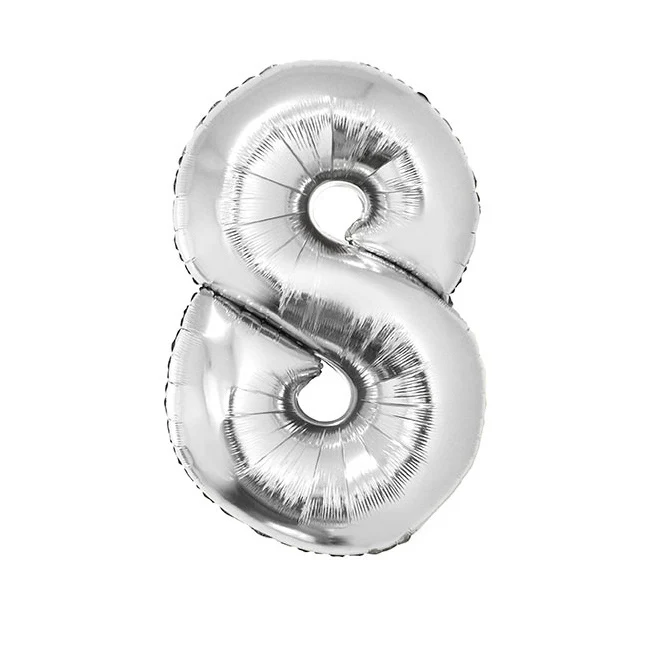 Folieballon 102 cm zilver - Image 10