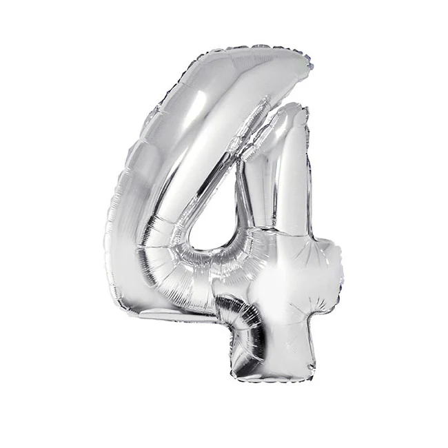 Folieballon 102 cm zilver - Image 6