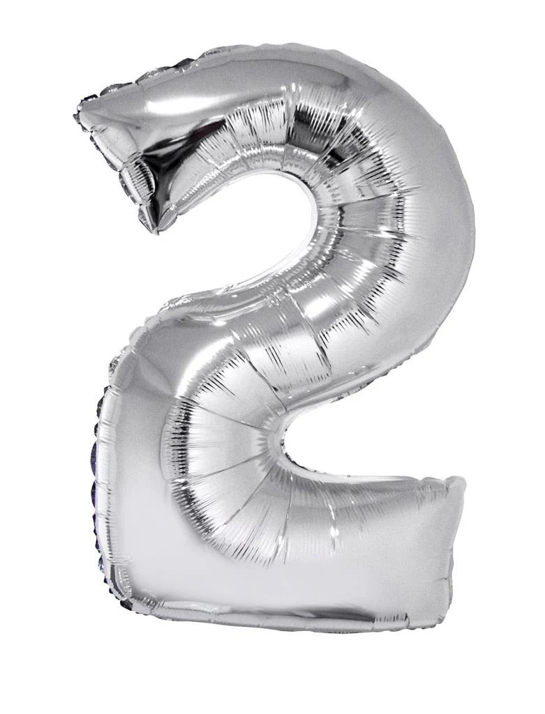 Folieballon 82 cm zilver - Image 4