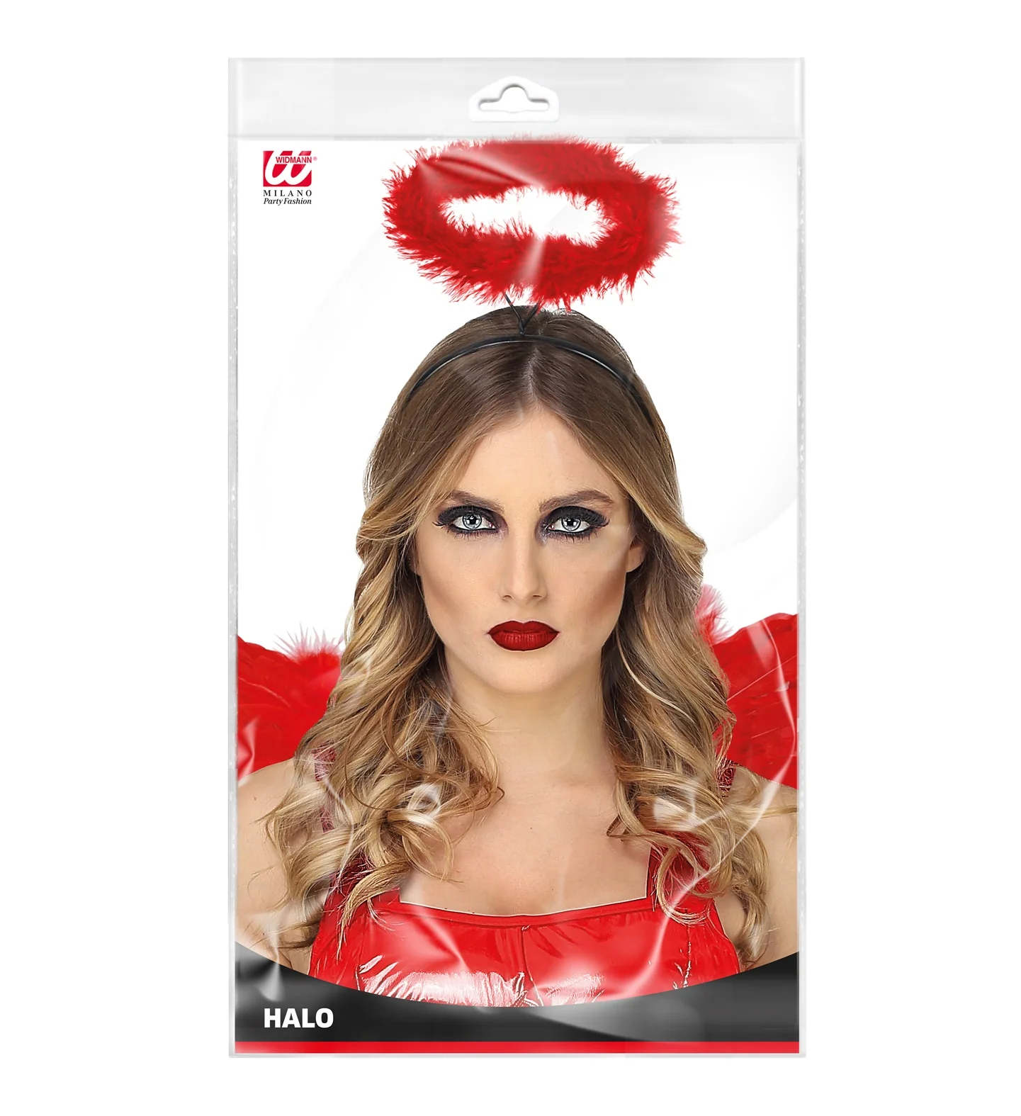 Haarband met aureool rood Angelica - Image 3