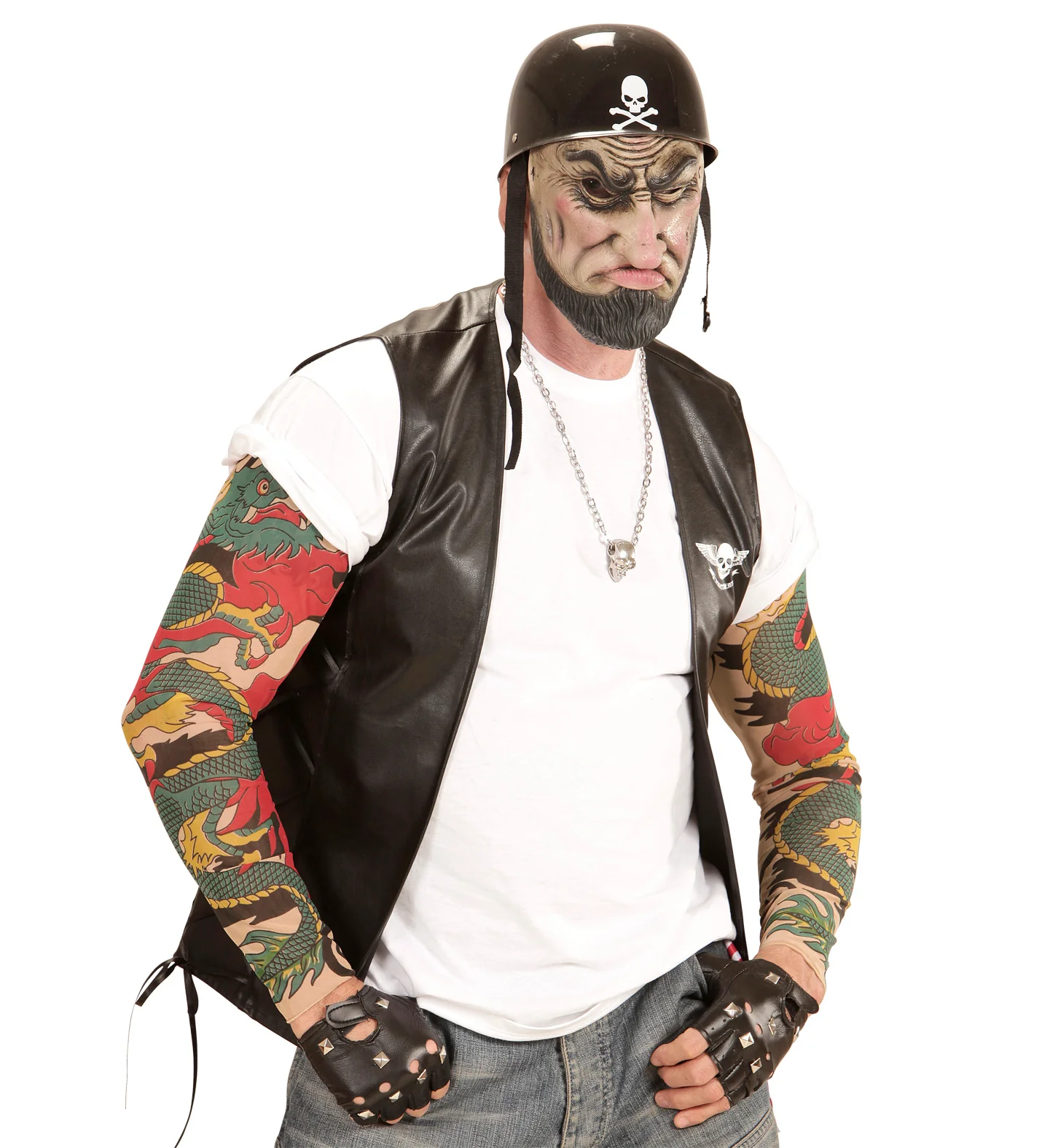 Halfgezicht masker outlaw biker - Image 2
