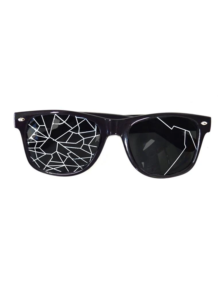 Halloween bril met gebroken glazen