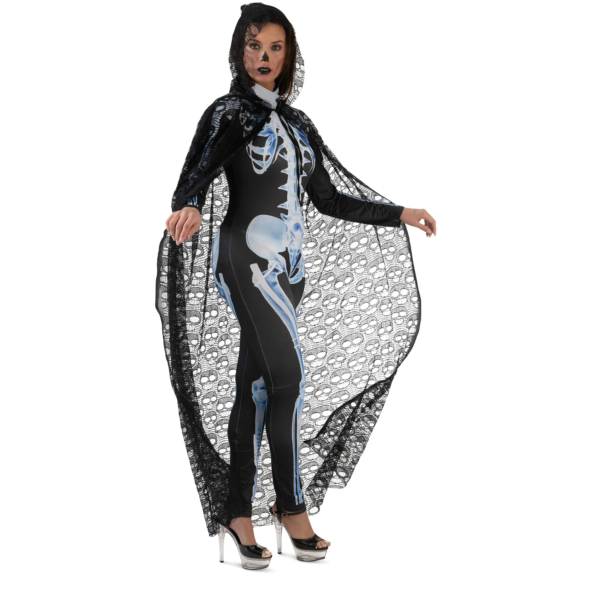 Halloween cape schedels kant - Image 2