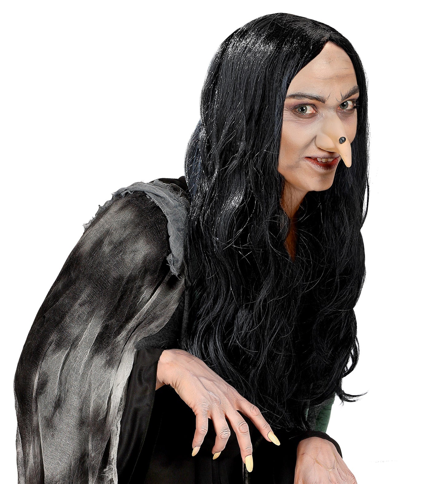 Heksenpruik Amelia zwart