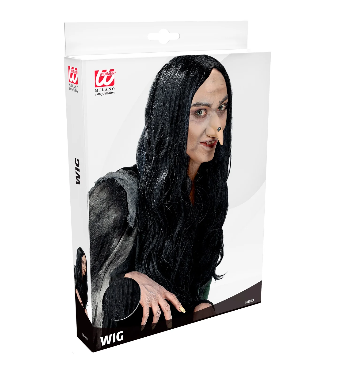 Heksenpruik Amelia zwart - Image 3