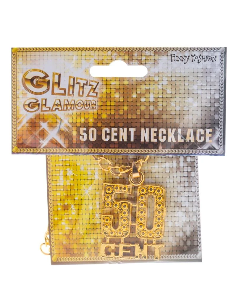 Ketting 50 cent goud - Image 2
