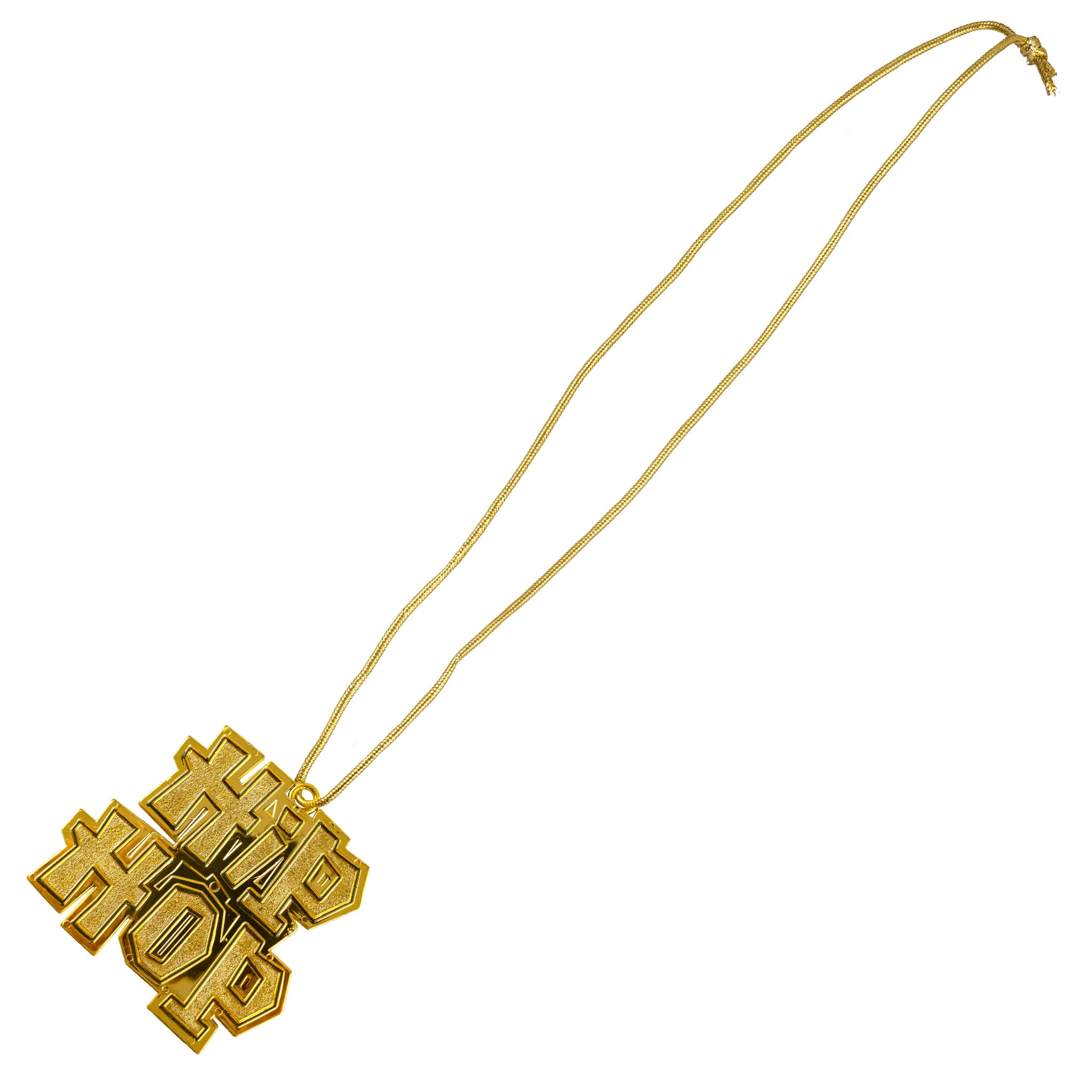 Halsketting Hip Hop goud - Image 2