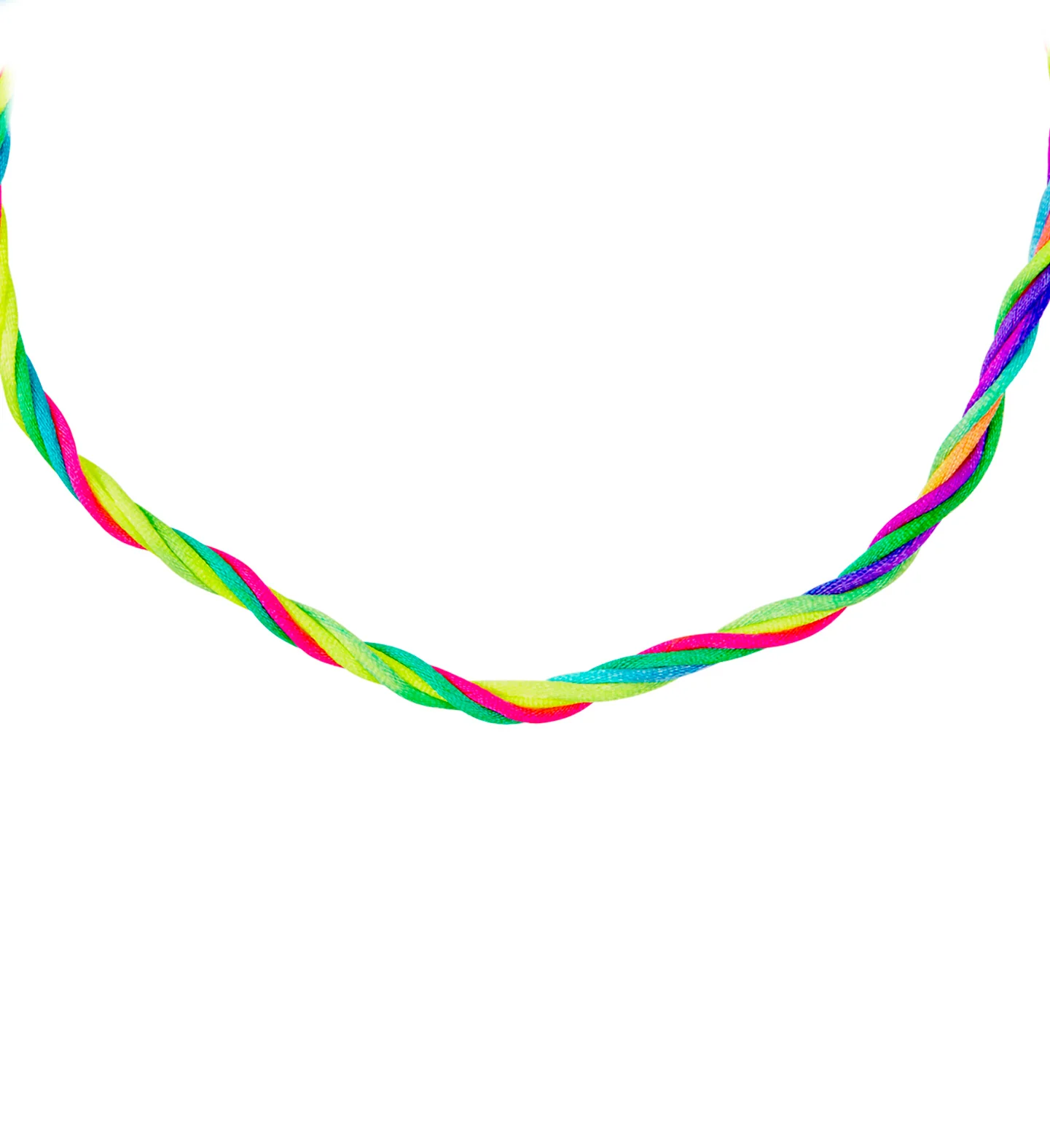 Halsketting met 5 strings in neon kleuren - Image 2