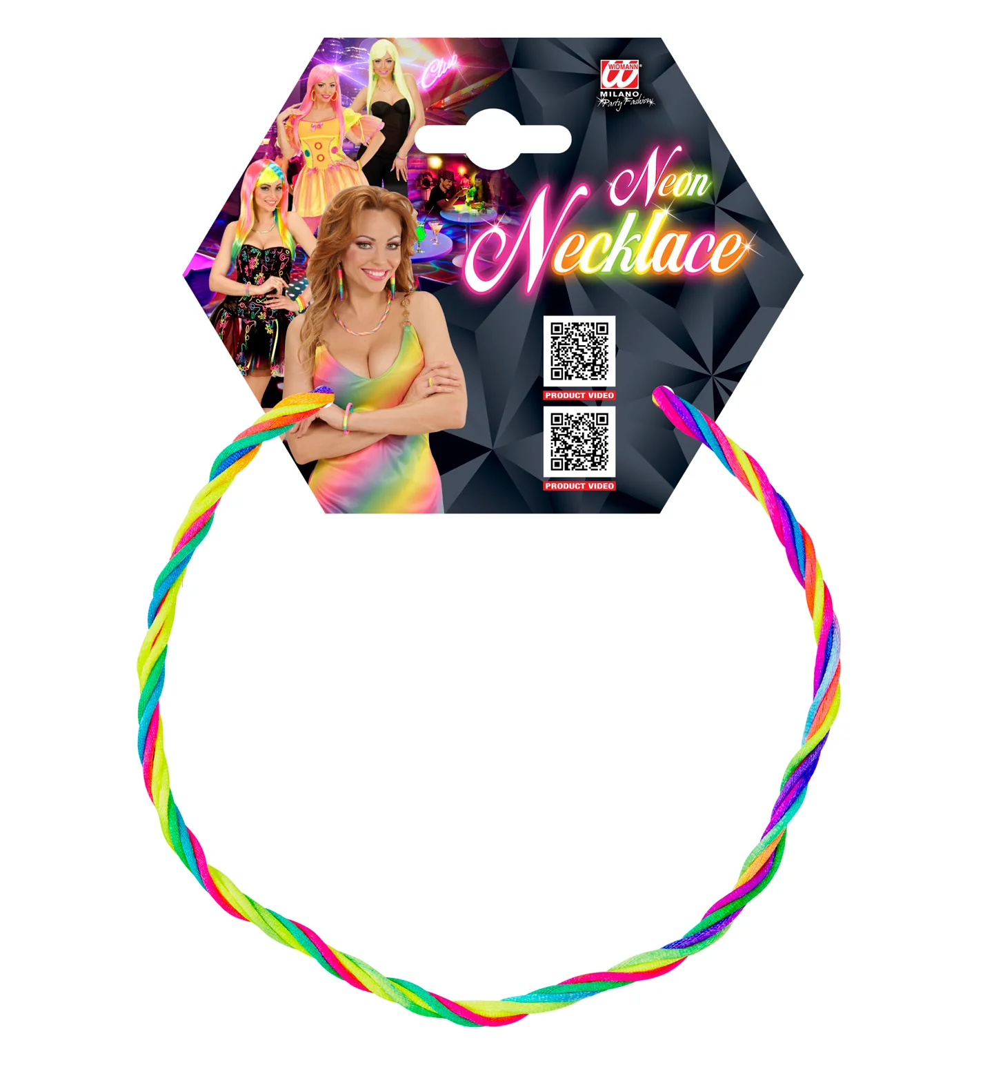 Halsketting met 5 strings in neon kleuren - Image 8