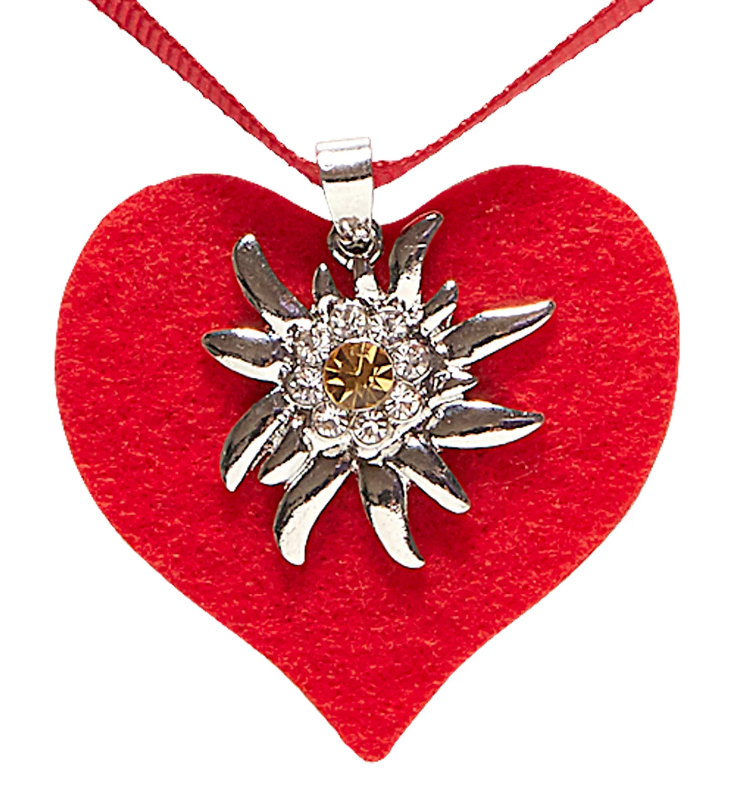Halsketting met rood hart - Image 2