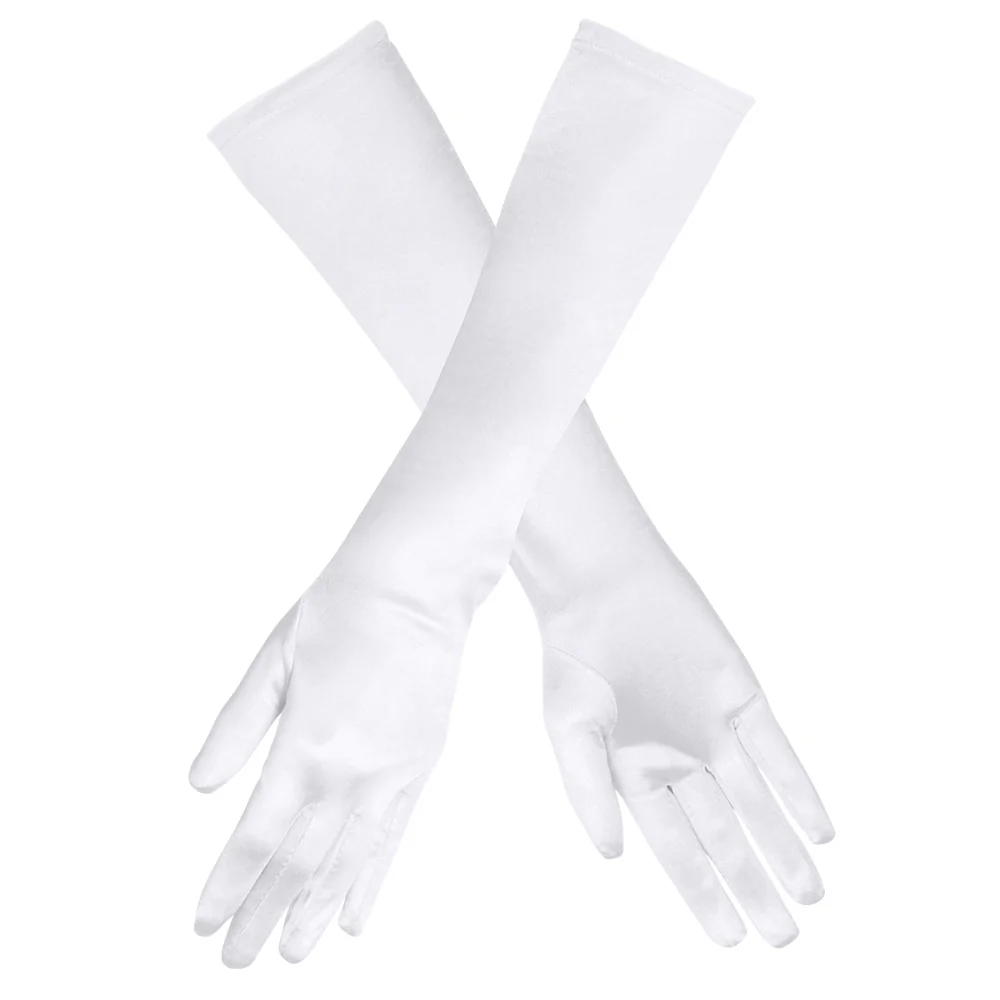 Handschoenen elleboog Monte Carlo wit