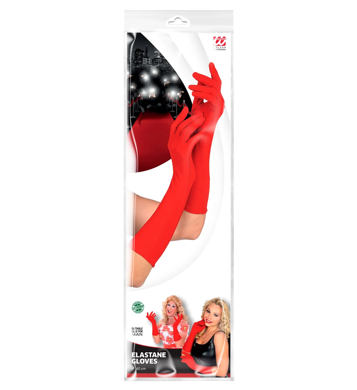 handschoenen lycra 37cm rood - Image 6