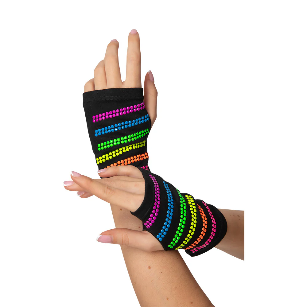 Handschoenen met neon kralen