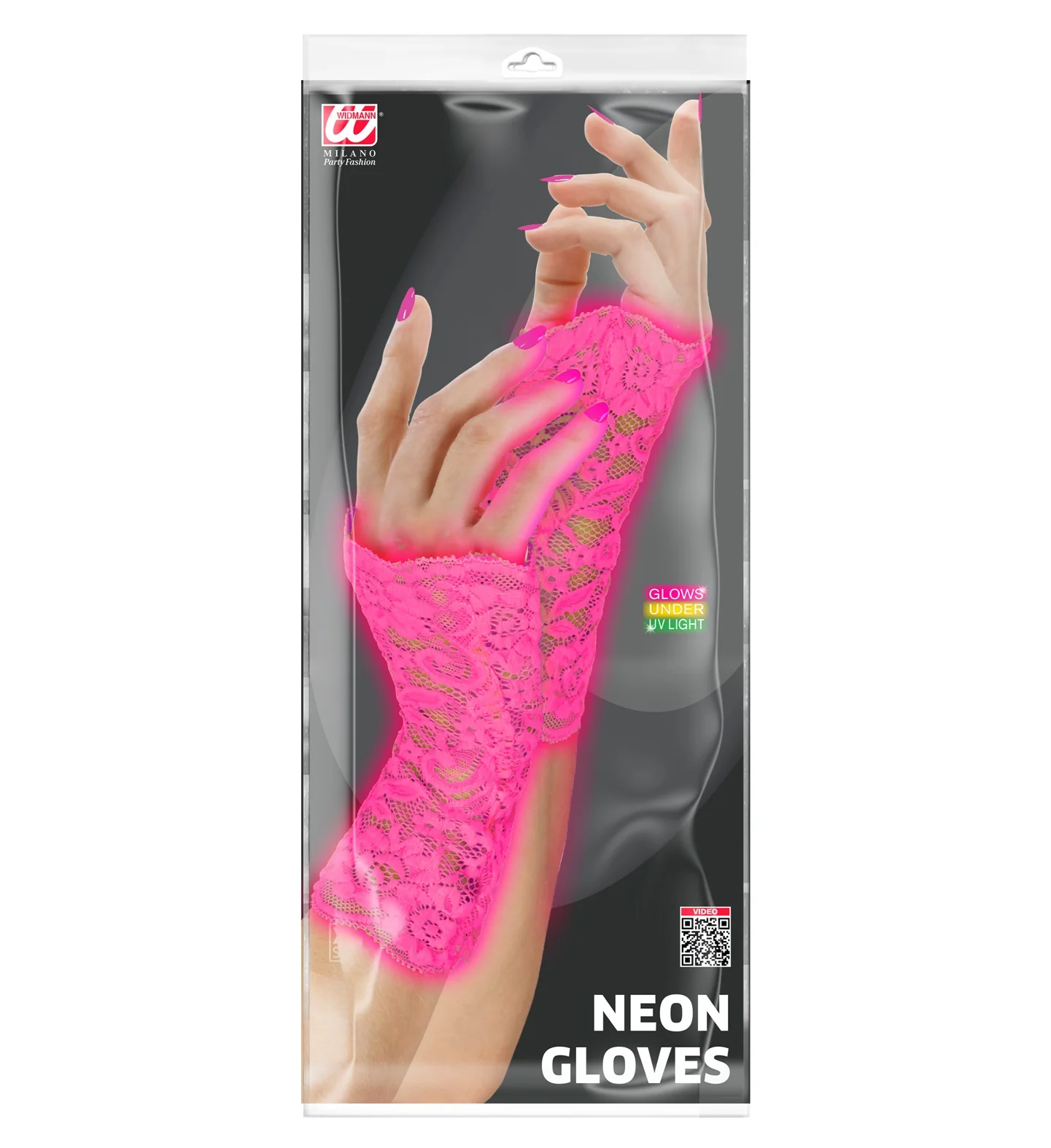 Handschoenen neon roze kant - Image 5