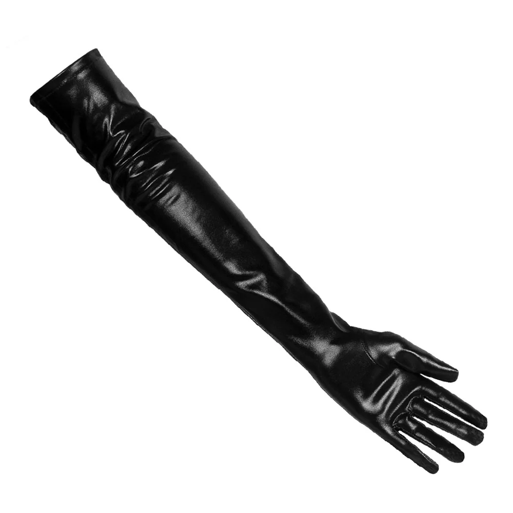 Zwarte handschoenen nep leer opera Kinky - Image 4