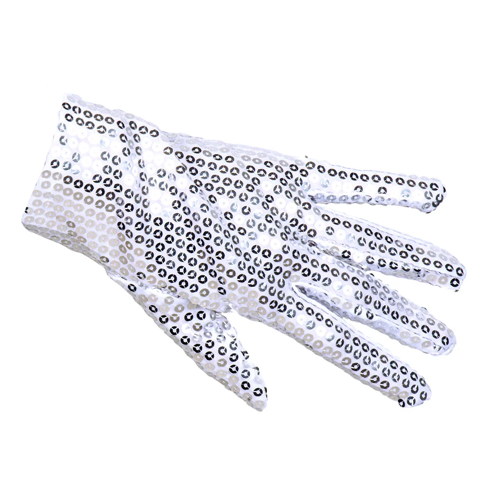 Zilveren handschoenen pailletten Sequins - Image 3