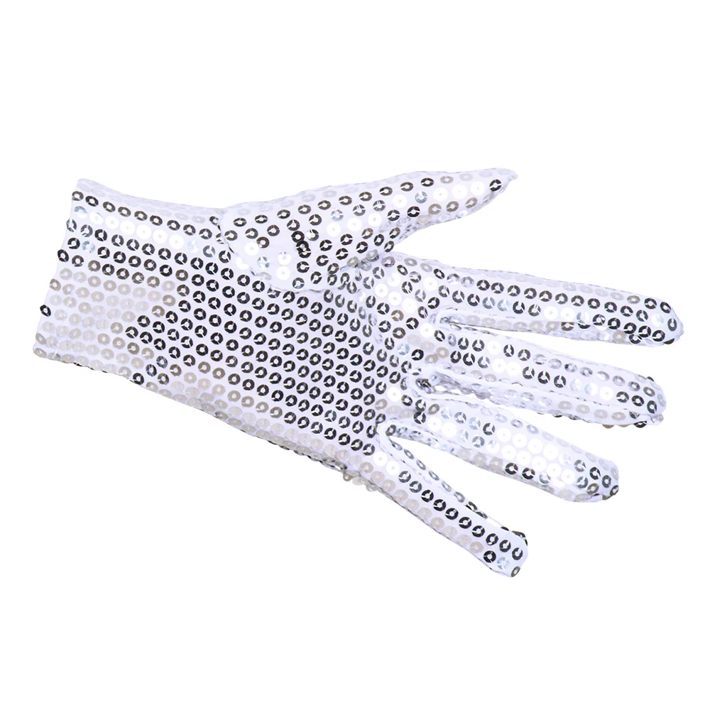 Zilveren handschoenen pailletten Sequins - Image 4